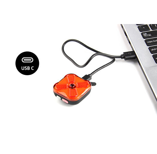USB Rechargeable Bike Tail Light 50 Lumens with Warning Mode and Multiple Mounting Options