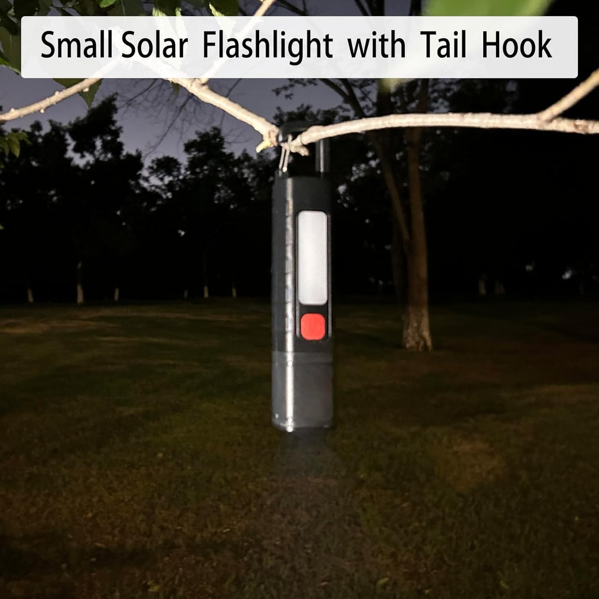 Rechargeable Solar LED Flashlight with Zoom & 4 Light Modes - High Lumens