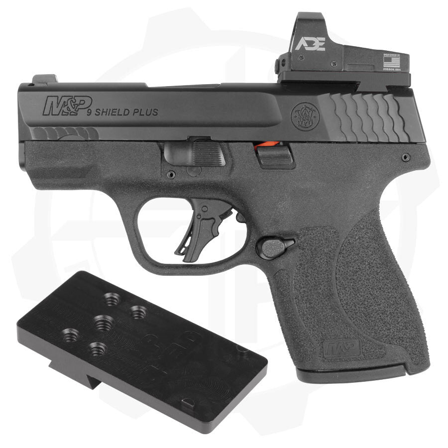 Optic Mount Plate for Smith & Wesson M&P 9 Shield and Plus Pistols - Red or Black