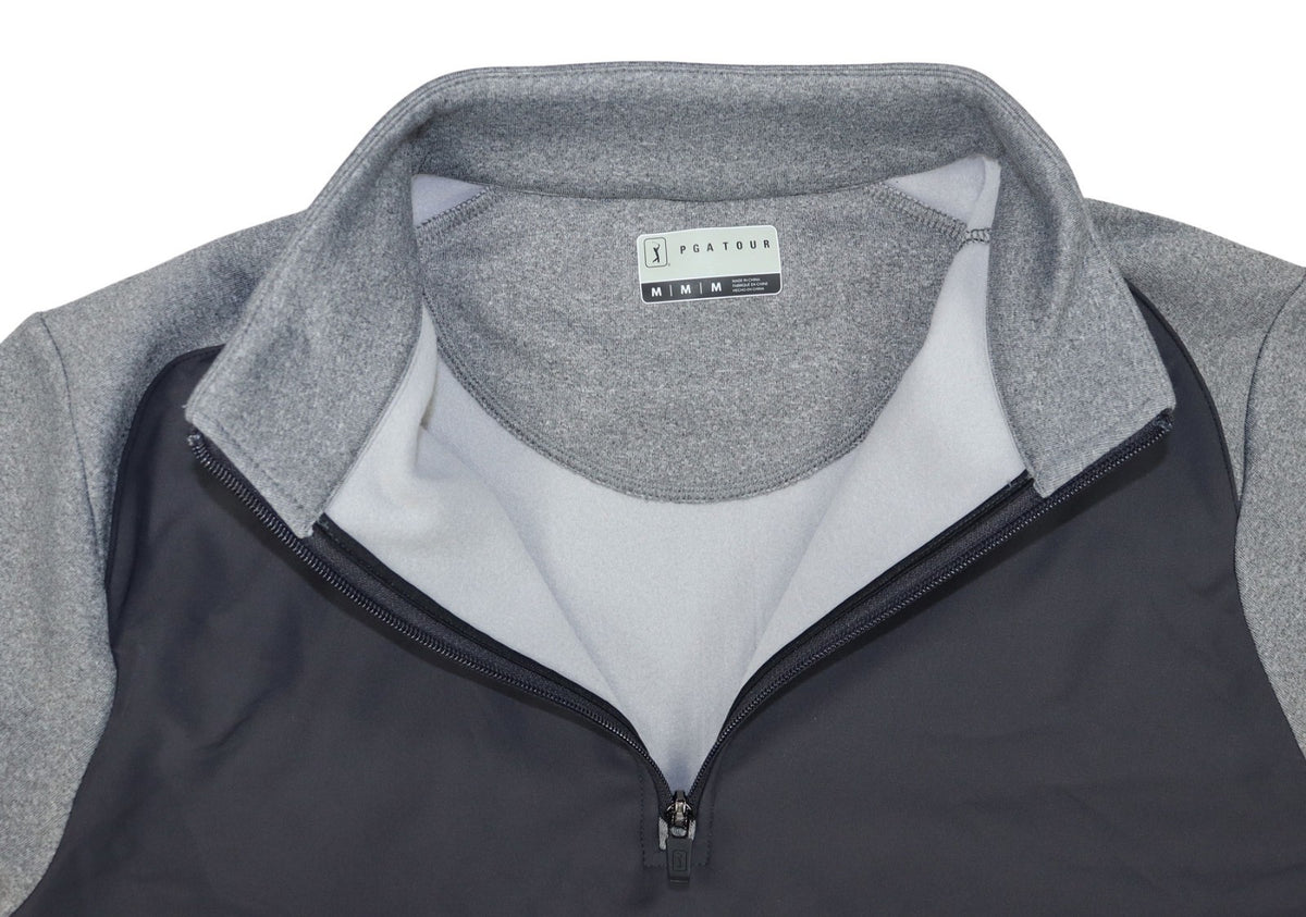 Men's Thermal Golf Jacket 1/4 Zip Softshell Pullover with Pockets