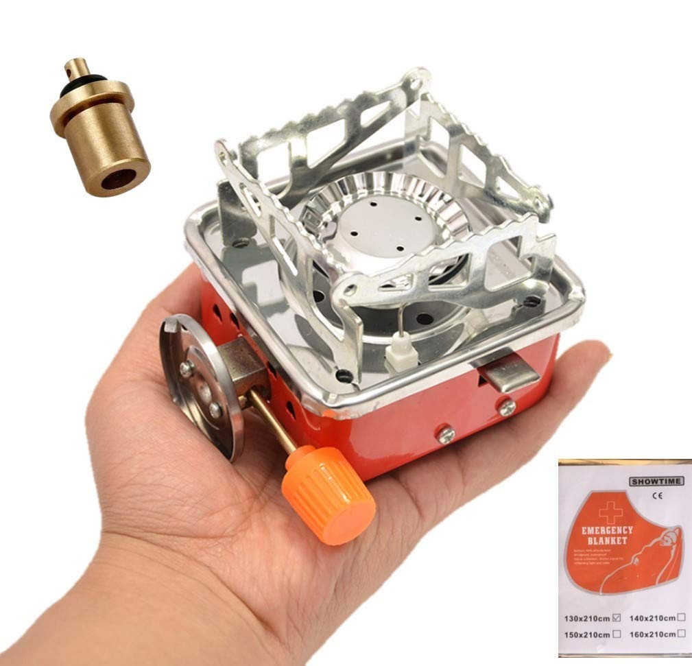Portable Camping Stove with Piezo Ignition - Foldable Single Burner