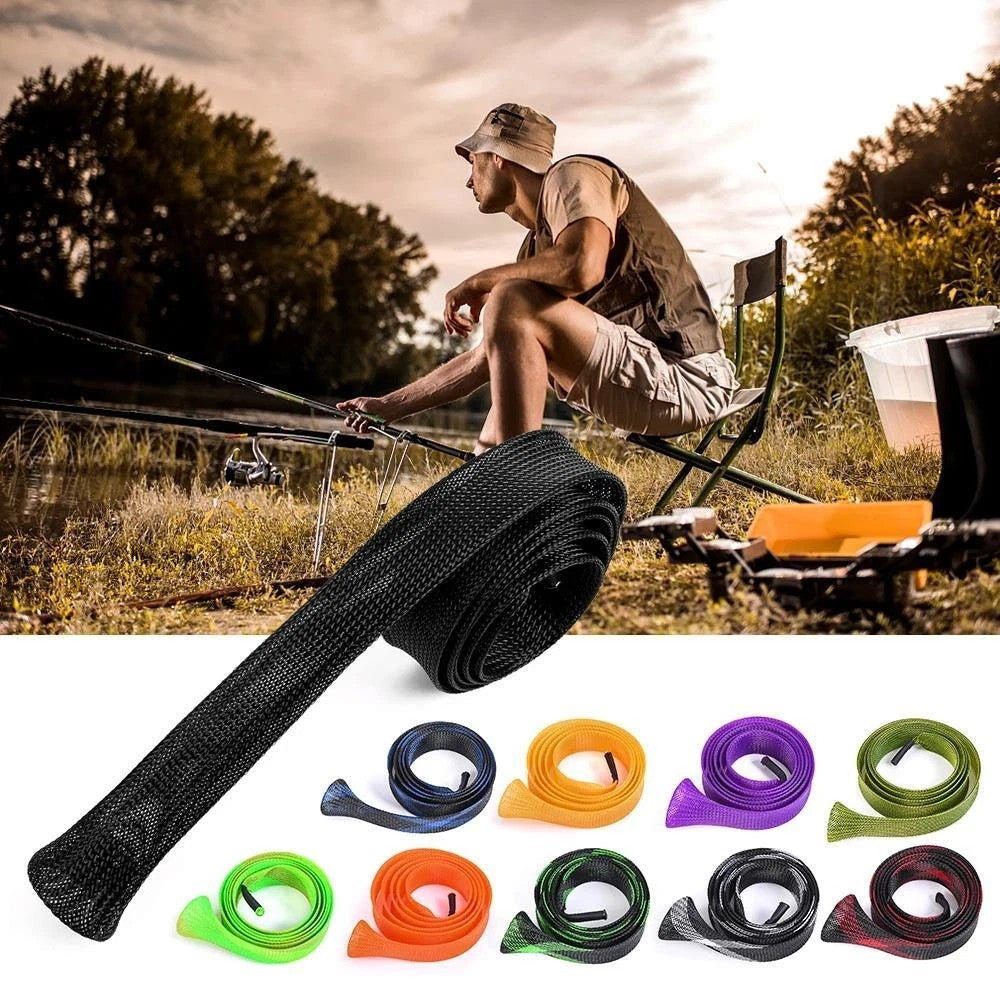 10PCS Fishing Rod Sleeve Mesh Covers - Protect Poles and Guides