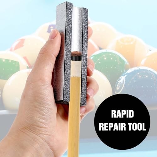 Pool Cue Tip Shaper - Stainless Steel Billiards Tool for Tip Maintenance