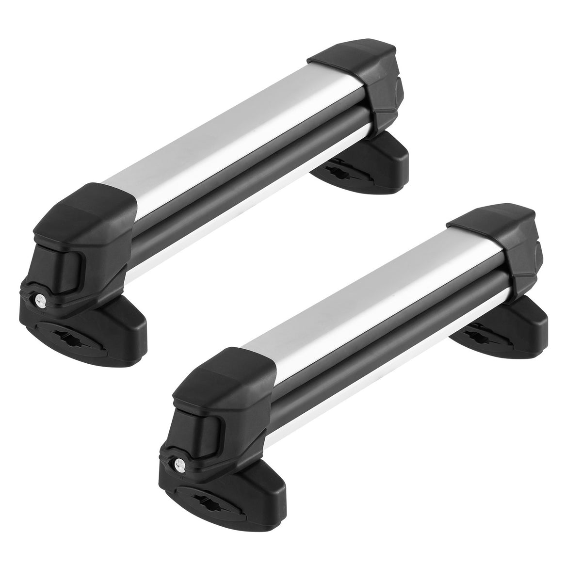 Ski & Snowboard Roof Rack for 4 Skis or 2 Snowboards - Durable Aluminum