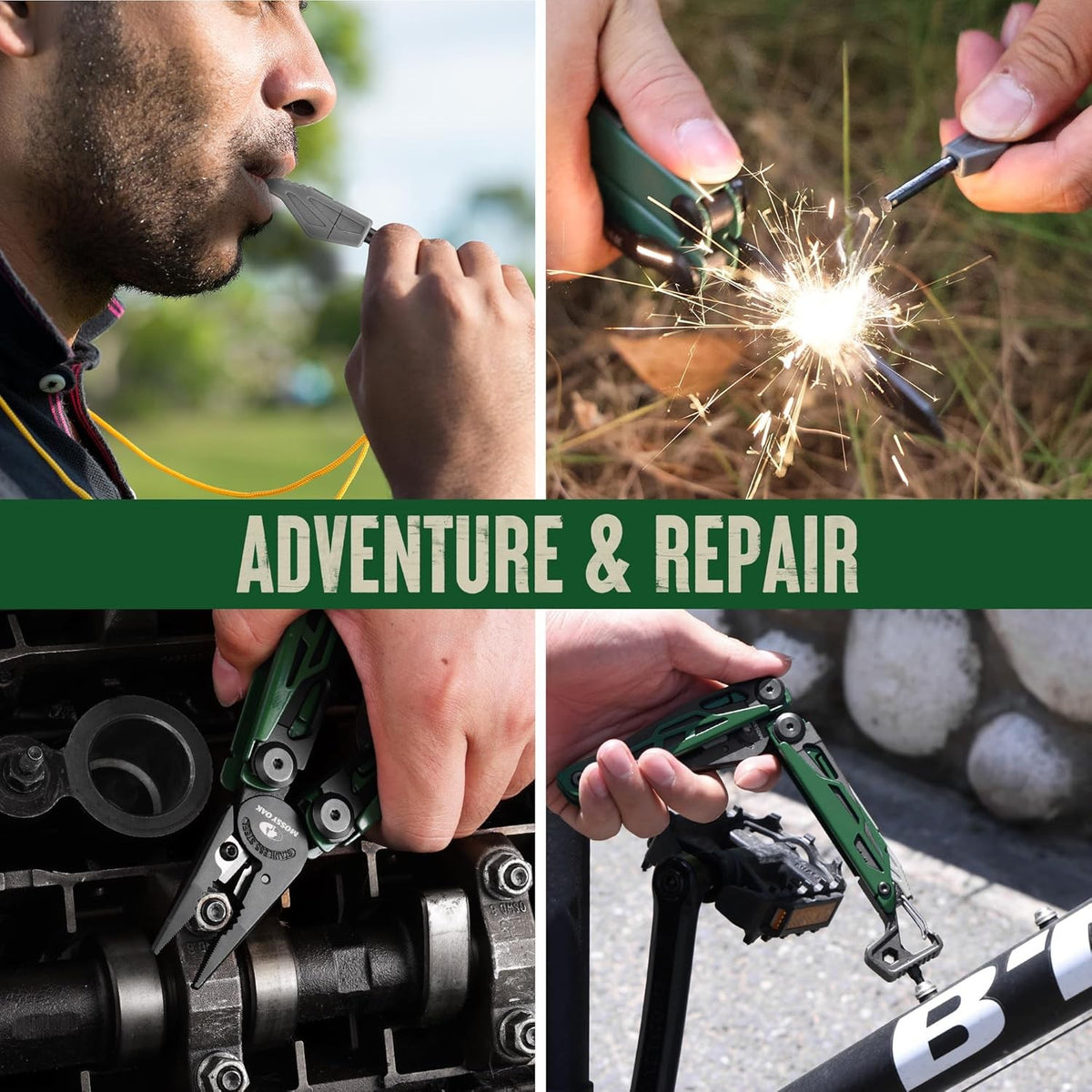 Multitool 27-in-1 Pocket Knife with Screwdriver Wrench Pliers Saw