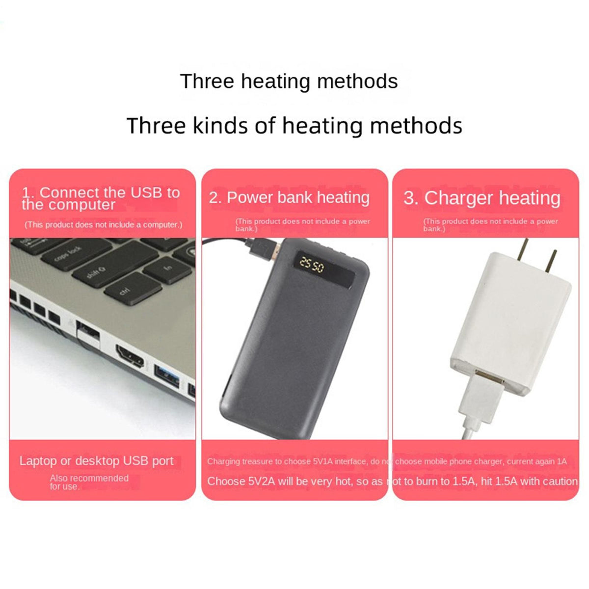 USB Heated Gloves Touch Screen Winter Warmth for Men Women