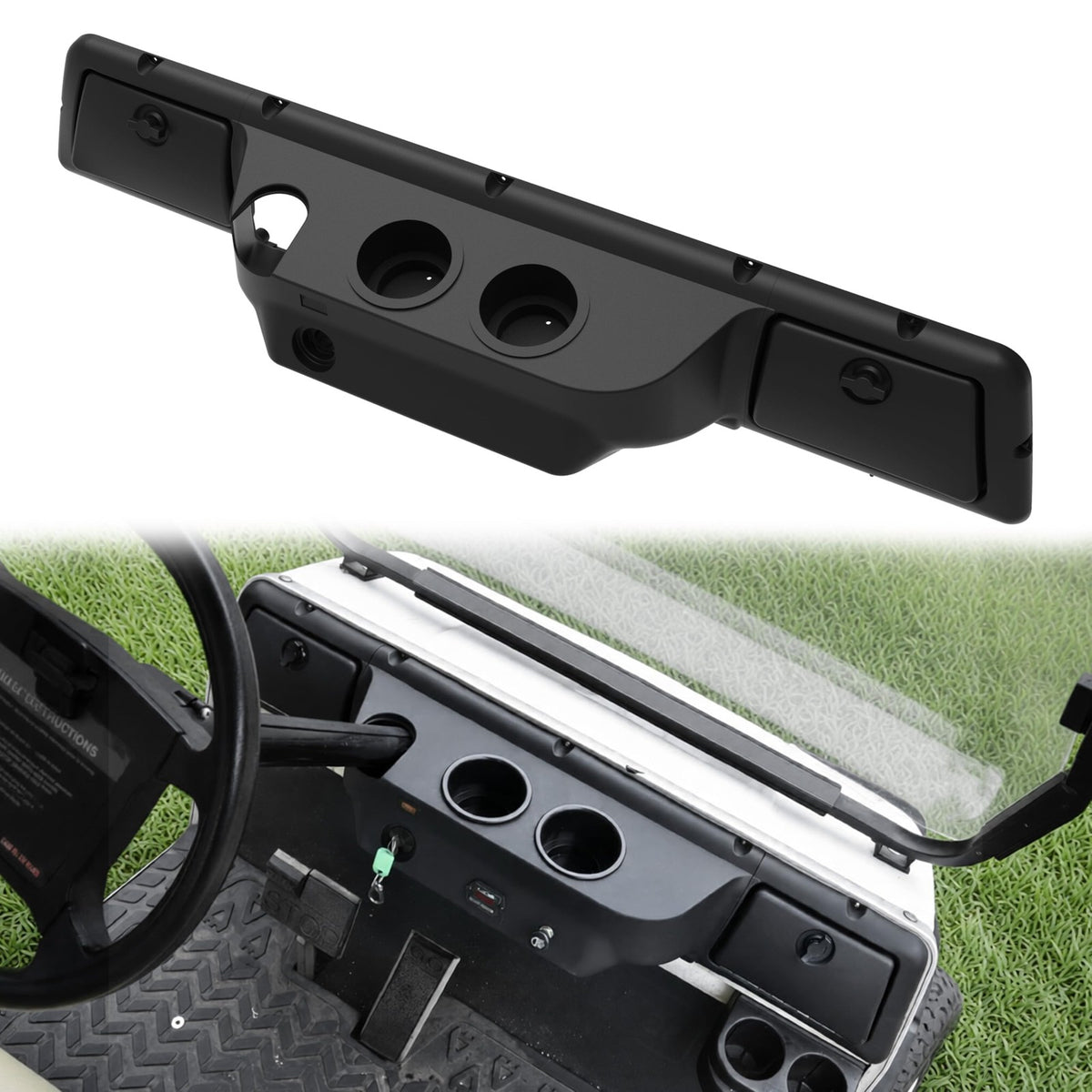 Golf Cart Dashboard Cover for Club Car DS 1982+ ABS Replacement Black