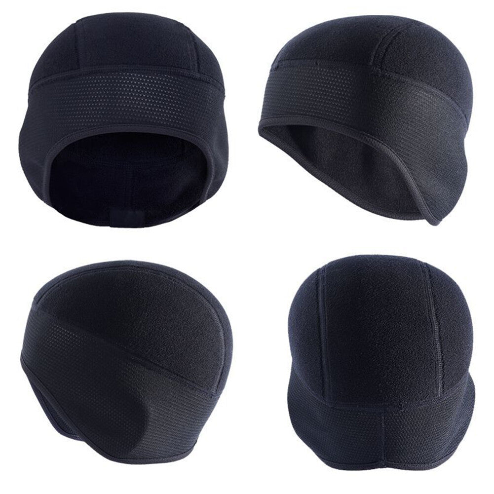 Winter Fleece Skull Cap Helmet Liner for Running Cycling & Outdoor Sports