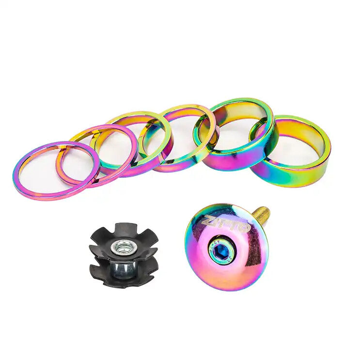Bicycle Stem Cap & Spacer Set Aluminum Headset Fork Top Components
