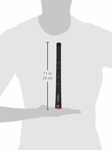 Golf Grip Dri-Tac Standard Size Dark Gray with Red End Cap