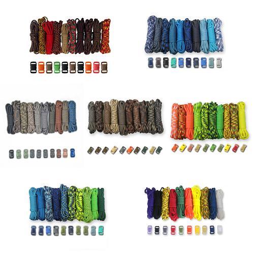 Paracord DIY Bracelet Kit with Buckles - 100 FT Paracord Crafting Set