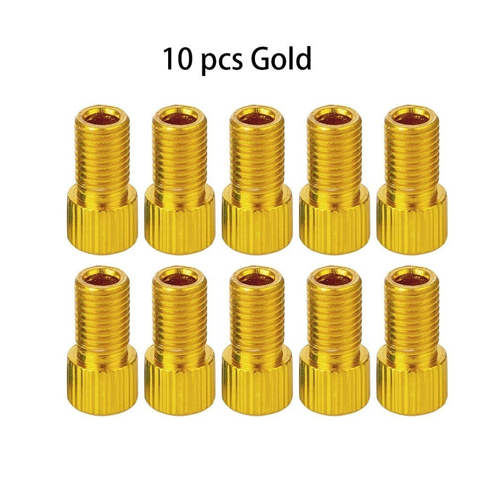 10 Color Presta to Schrader Valve Stem Adapter for Bicycle Tires