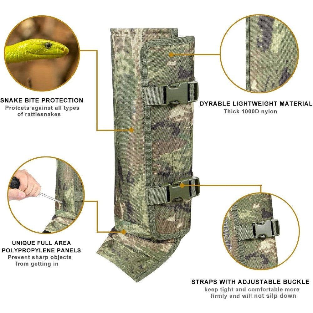 Waterproof Snake Gaiters Leg Protectors for Hunting Hiking Outdoor Safety