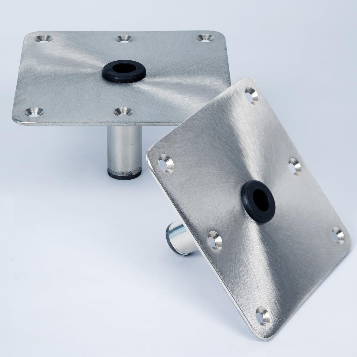 MarineBoat Seat Base 2 Pack - 7x7 Inch Stainless Steel Universal Fit