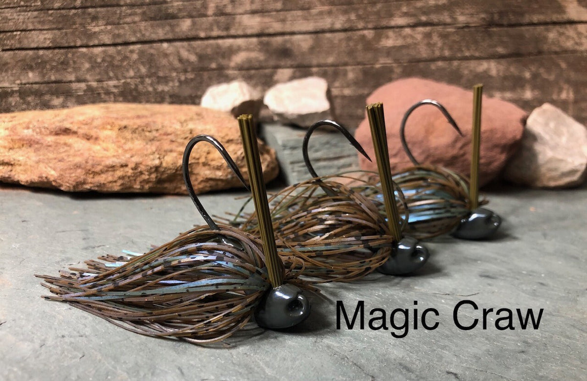 Bass Fishing Jigs Set - Weedless Flipping & Football Jig Heads for Bass