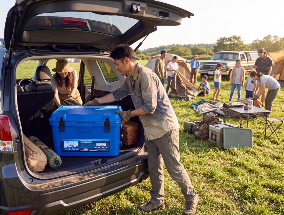 Extra Thick Insulation Camping Cooler - Multiple Sizes Keep Ice Up to 7 Days