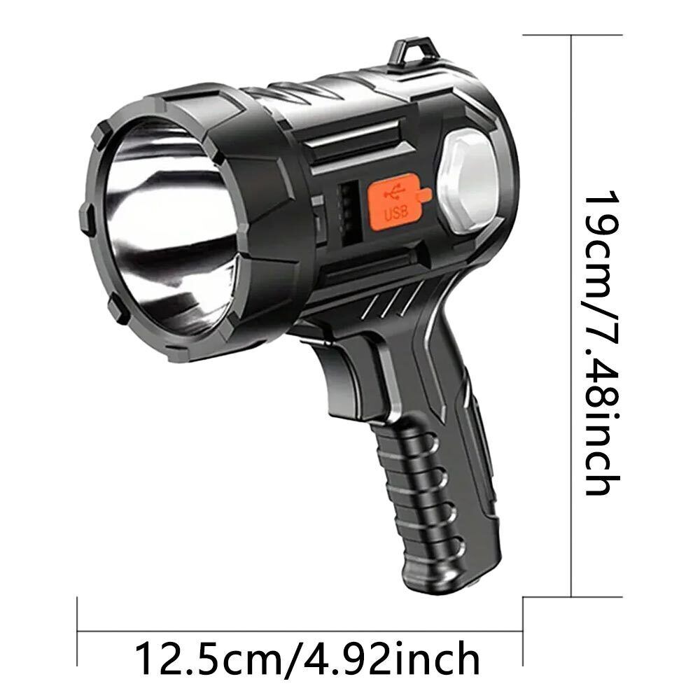 9000000LM Solar & USB Rechargeable LED Spotlight Flashlight