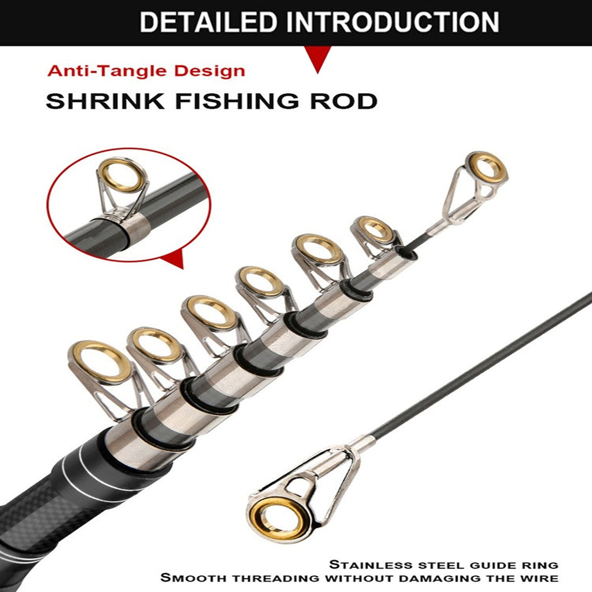 Carbon Fiber Telescopic Fishing Rod and Reel Combo - Saltwater & Freshwater Portable Kit
