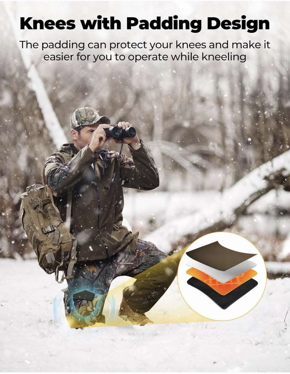 Kemimoto XL Heated Camo Pants for Men Winter Hunting & Outdoor Activity