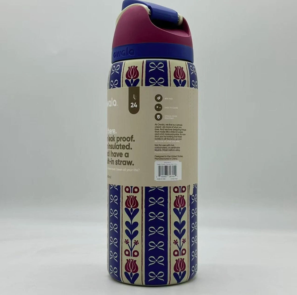 32oz Insulated Stainless Steel Water Bottle with Leak-Proof Lid & FreeSip Spout
