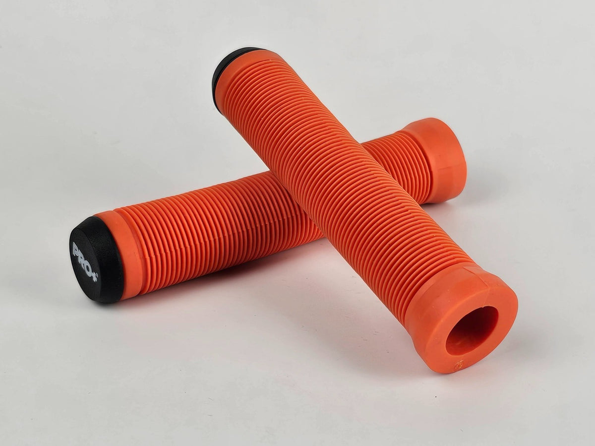 Soft Flangeless Longneck Bike Handlebar Grips - Comfortable, Open End, 135mm