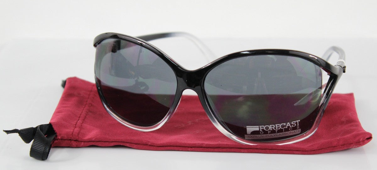 Forecast Black Fade Sunglasses with Gray Lenses - UV Protection
