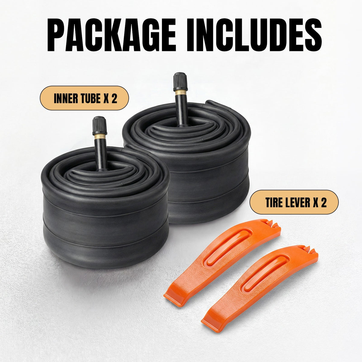 20-Inch Bicycle Inner Tubes Set - Fits Road & Mountain Bikes, Schrader Valve