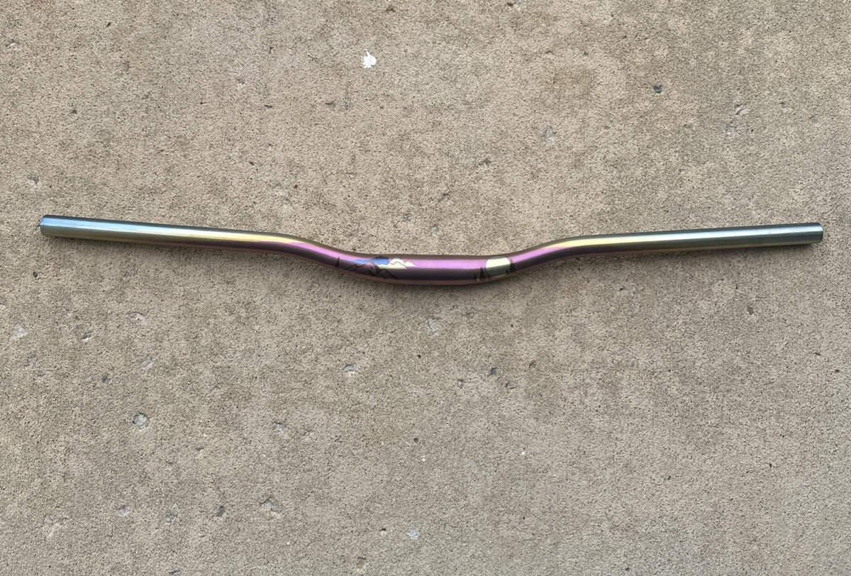 Titanium Riser Bar for Mountain and Fitness Bikes - 800mm, 31.8mm Clamp, Custom Anodized Multi-Color Finish