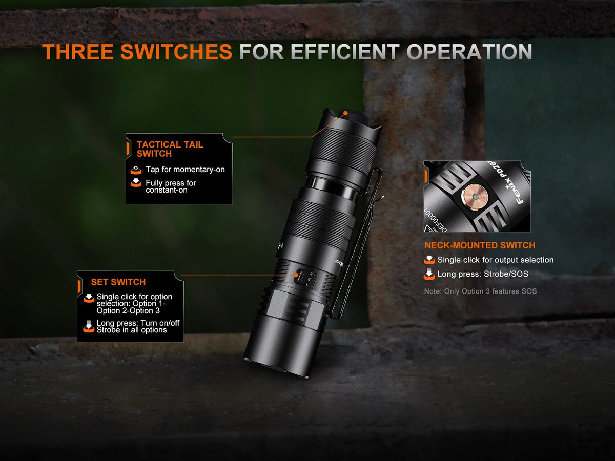 Rechargeable LED EDC Flashlight 1300 Lumens Compact Portable