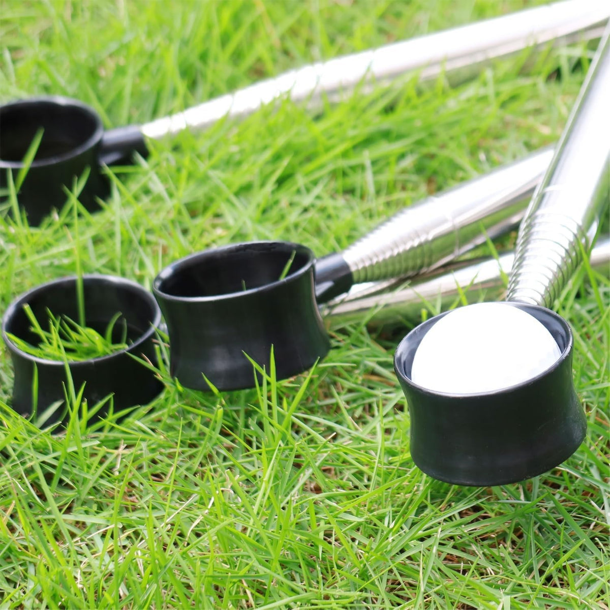 Telescopic Golf Ball Retriever 9 to 20 Feet Stainless Steel with Double-Sided Cup