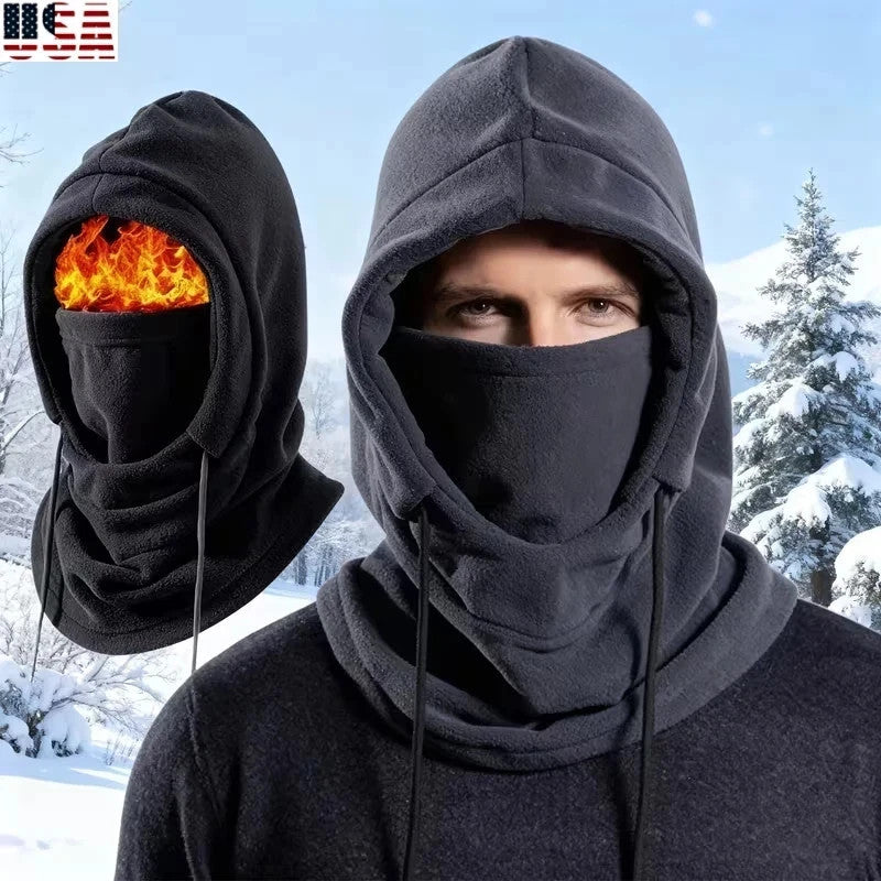 Full Face Ski Mask Windproof Fleece Neck Warmer for Winter Cold Weather