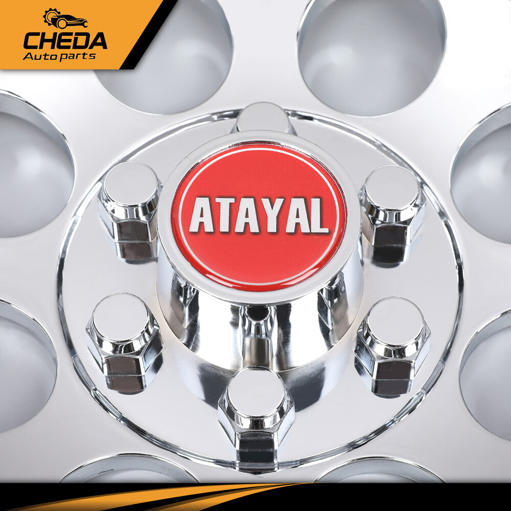 10-Inch Golf Cart Hub Caps - Chrome Wheel Covers for EZGO Club Car Yamaha