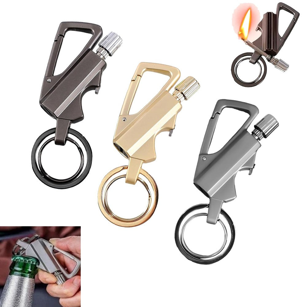 Permanent Match Infinity Lighter Keychain Multitool with Bottle Opener for Men