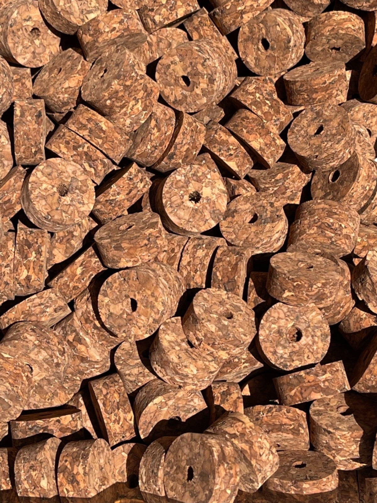 Dark Smokey Burl Cork Rings 1 1/4 Inch - Natural Jewelry & Craft Accessory