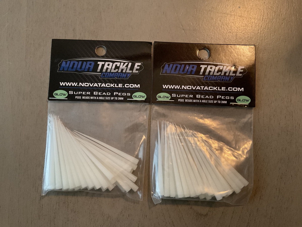 Glow Fishing Bead Pegs - 50 Pack, 3mm Hole Size, Bright Visibility