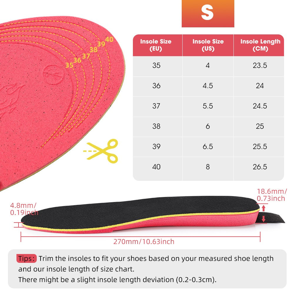 USB Rechargeable Heated Insoles for Men and Women Foot Warmer with App Control