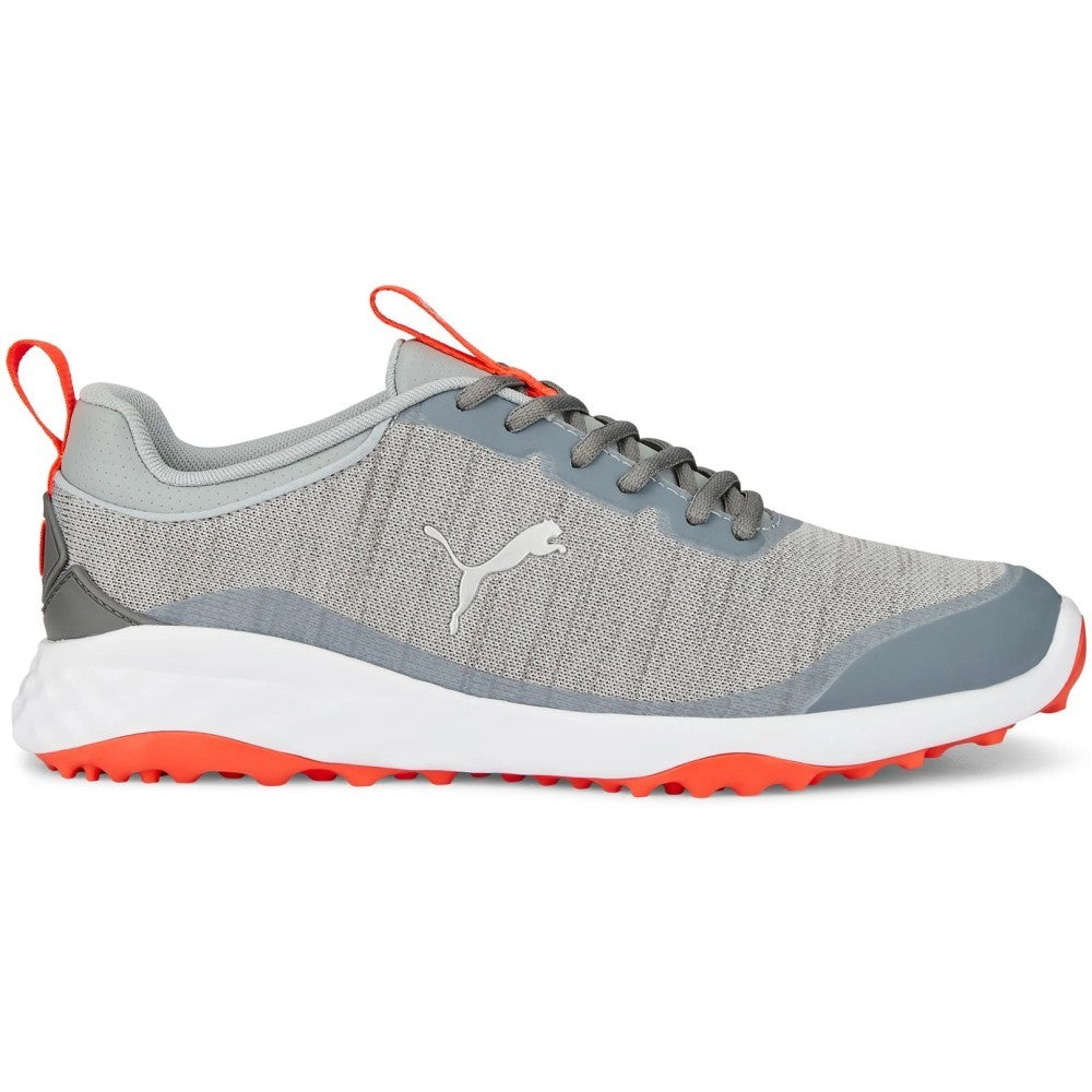 Golf Shoes Men Waterproof Performance Fusion Pro Gray Silver Red