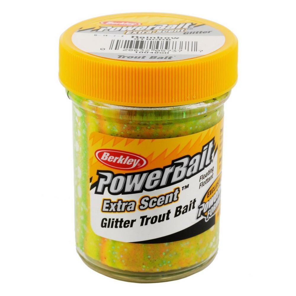 PowerBait Glitter Trout Bait Extra Scent 1.75 oz Multiple Colors