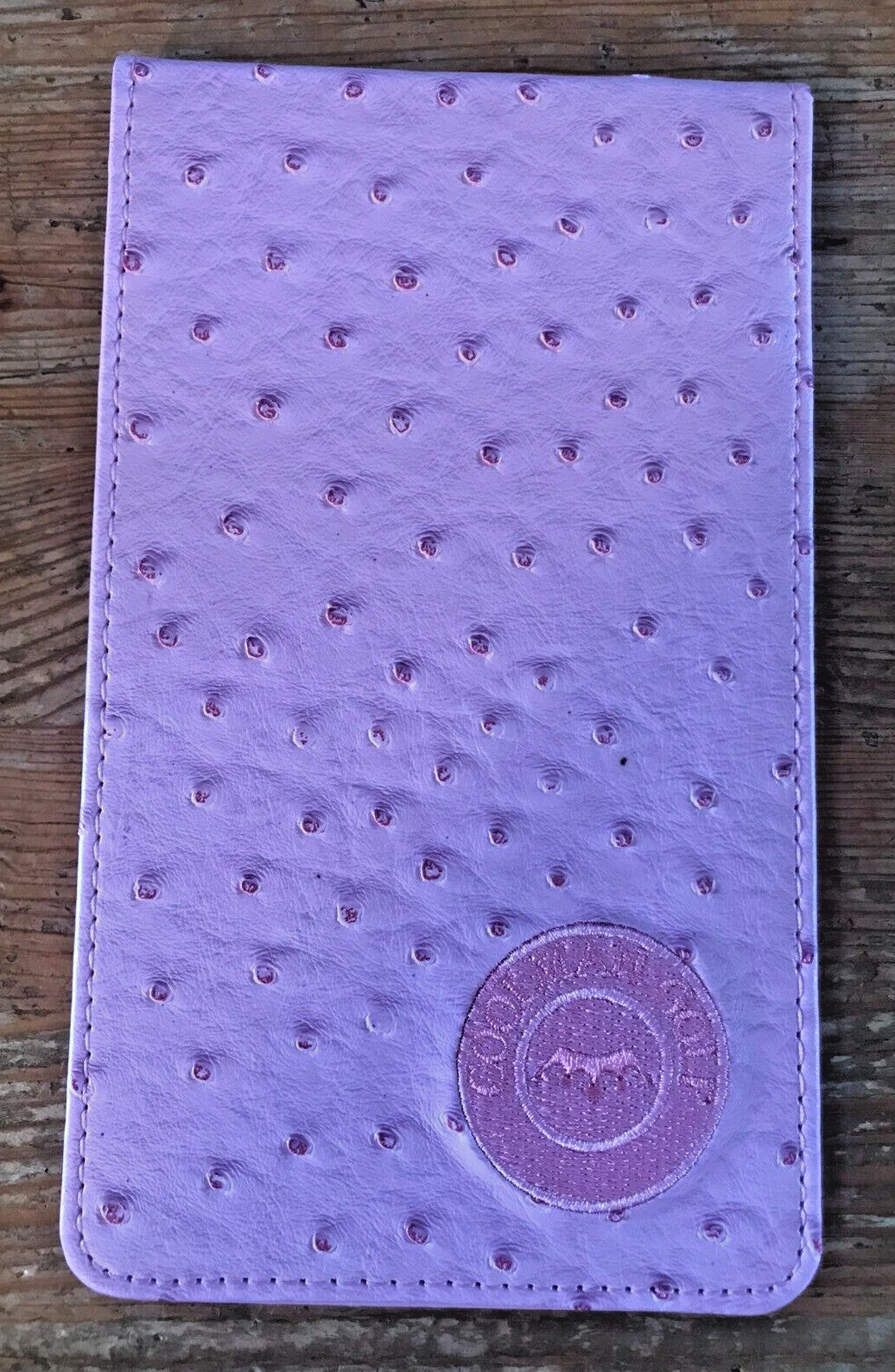 Pink Golf Scorecard Holder with Embroidered Logo - Golf Accessories