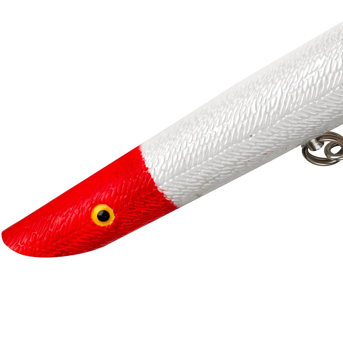 7-inch Cotton Cordell Pencil Popper Fishing Lure 2 oz Pearl Red Head