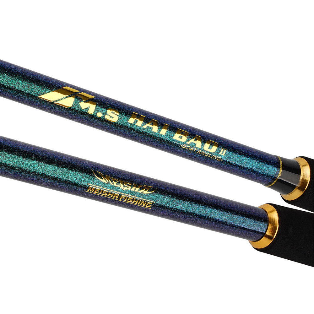 Seawater Boat Fishing Rod 6'6" 10-25lb Spinning & Casting Rod Carbon Solid Tips
