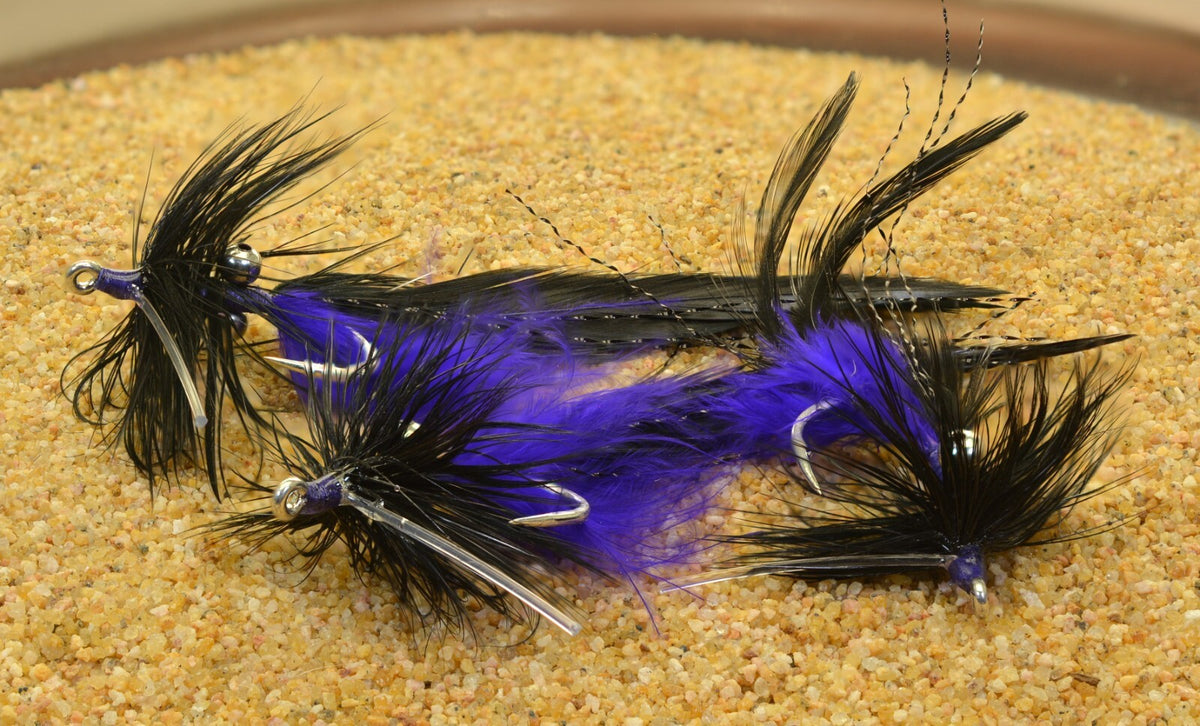 Saltwater Fishing Fly Pack for Tarpon Snook Reds - Purple Seaducer #2