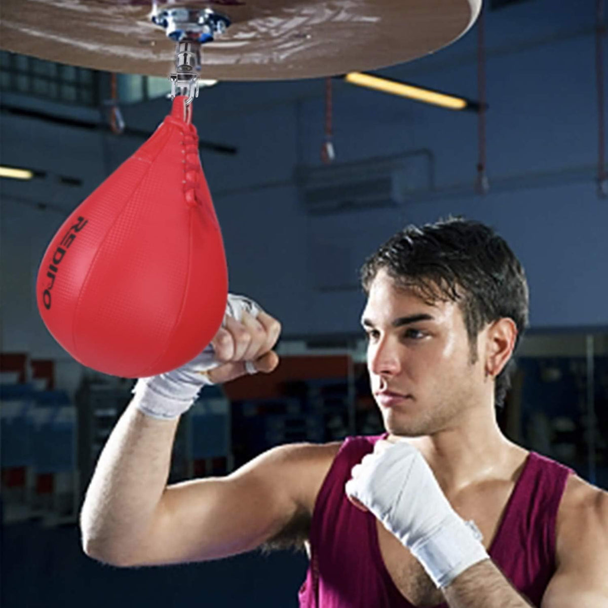 Heavy Duty PU Leather Speed Bag for Boxing & Martial Arts Training