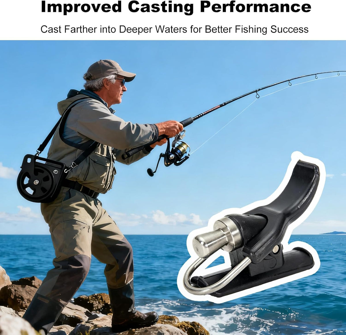 Surf Fishing Bait Launcher Cast Aid with Trigger for Beach Rods