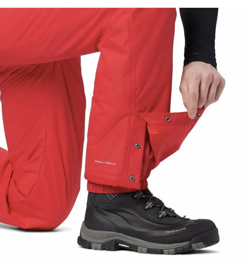 Columbia Men’s Mountain Snowboard Ski Pants - Extended Bugaboo IV, Red, 2XL