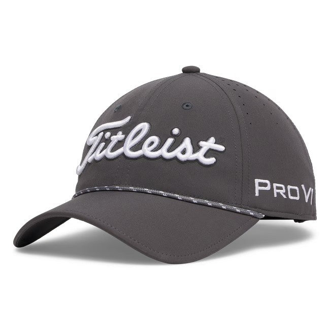 Golf Men's Adjustable Tour Breezer Cap Hat Charcoal White