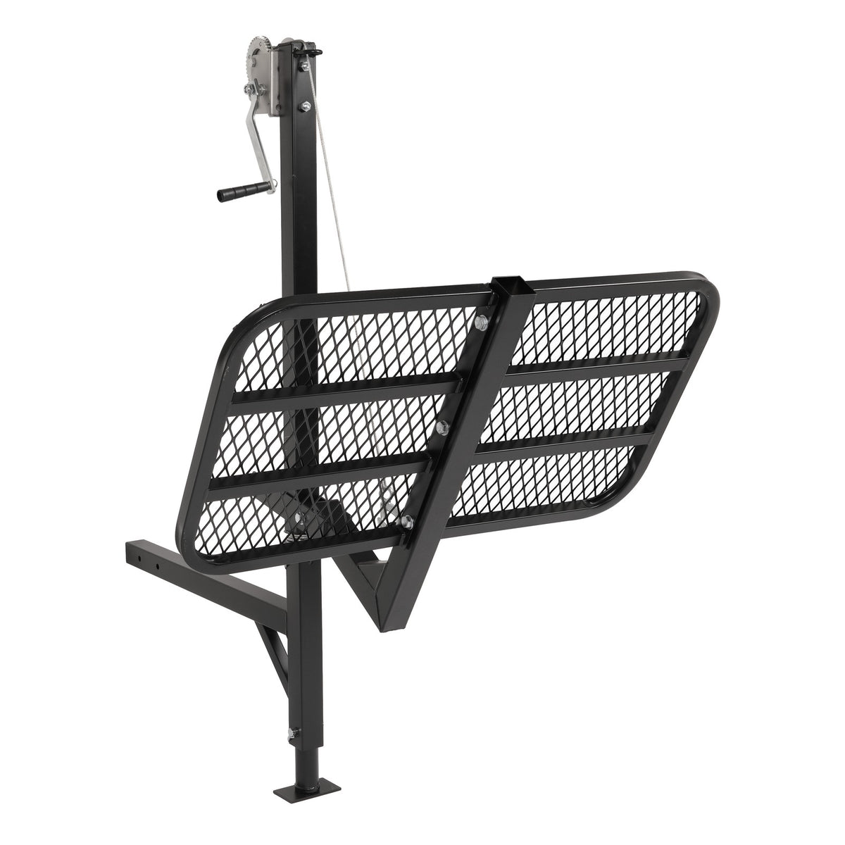 Hitch-Mounted Deer Hoist with Lift Platform 300 lb for Hunting & Game Processing