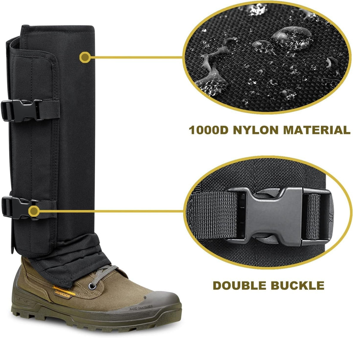 Waterproof Snake Gaiters for Hiking and Outdoor Protection - Bite Proof Leg Guards