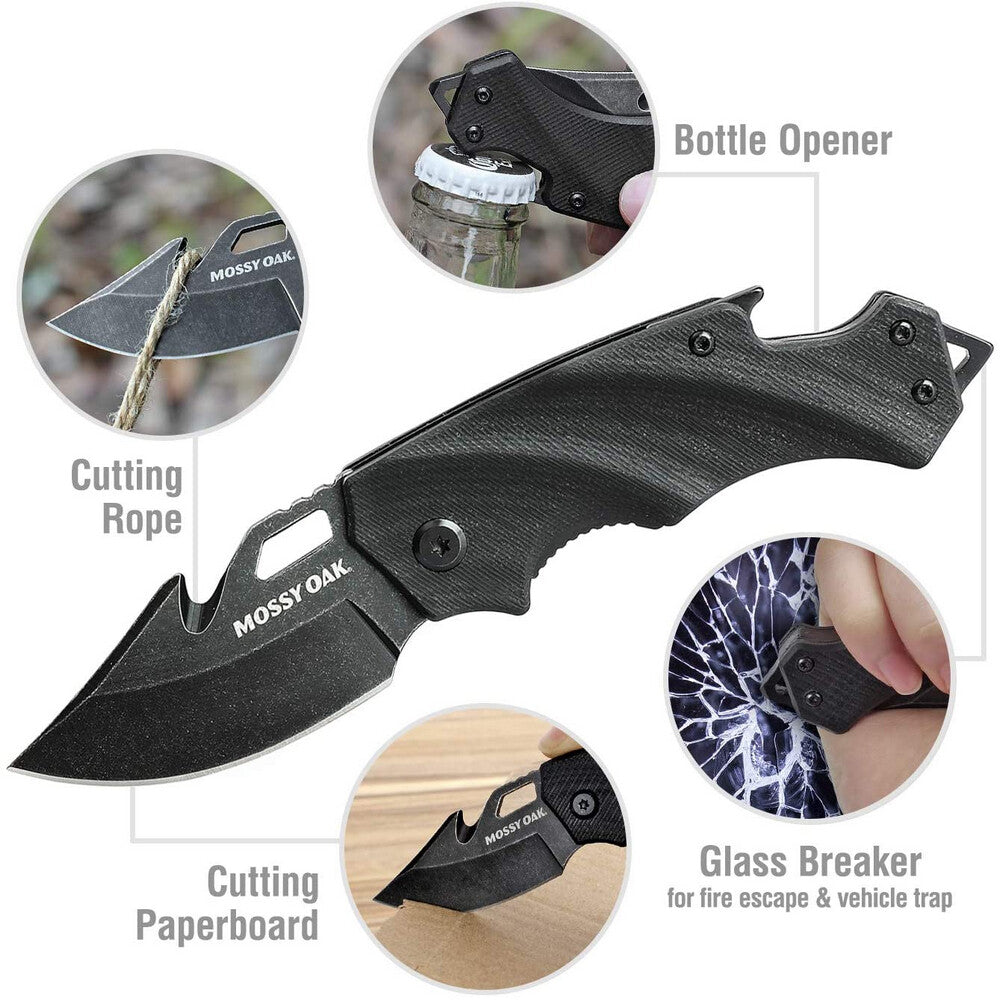 Folding Pocket Knife with G10 Handle 2.5-Inch Blade Multifunction EDC Tool