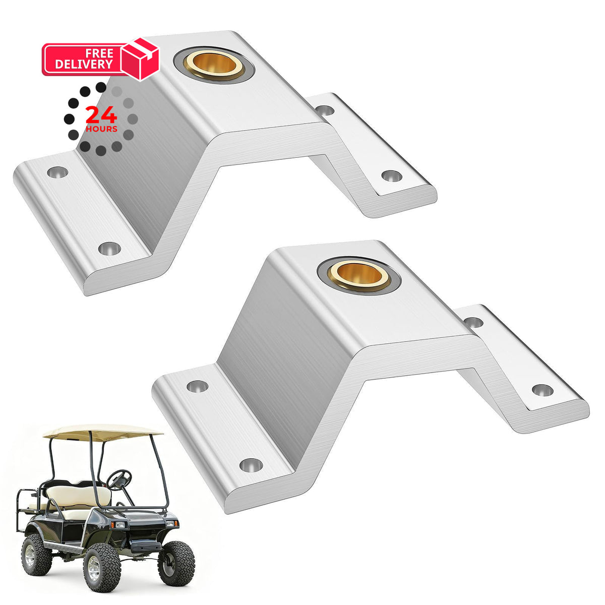 Golf Cart Accelerator Bearing Brackets for Club Car DS - Silver